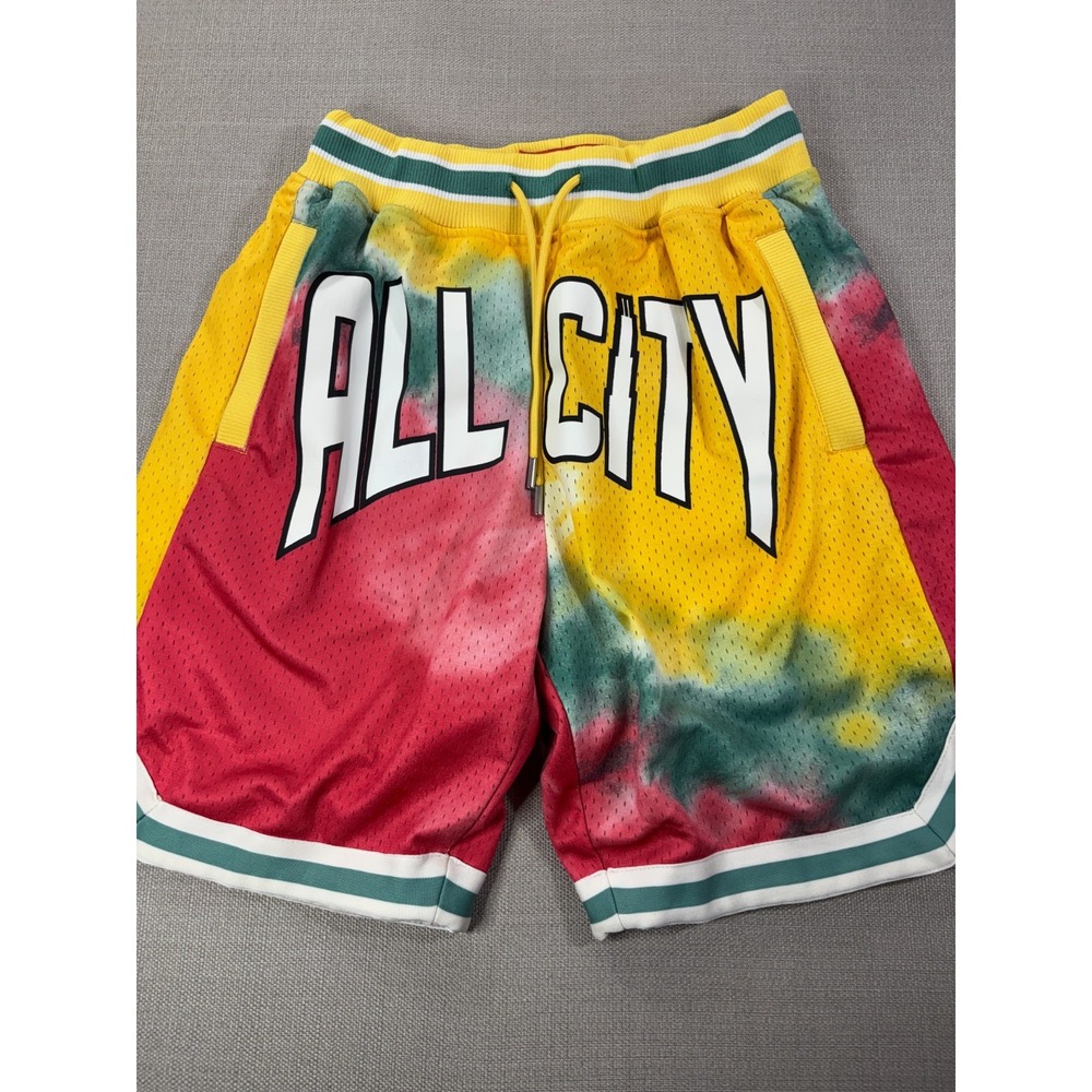 Just Don All City Athletic Tie Dye Y2K Vintage Basketball Shorts Size S/P